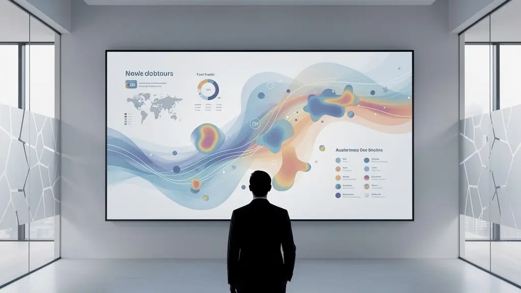 Heat map visualization showing customer density and traffic patterns