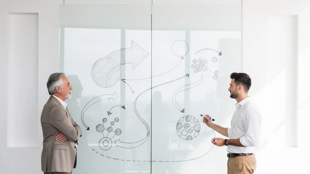 Two professionals collaborating during a strategic franchise training session