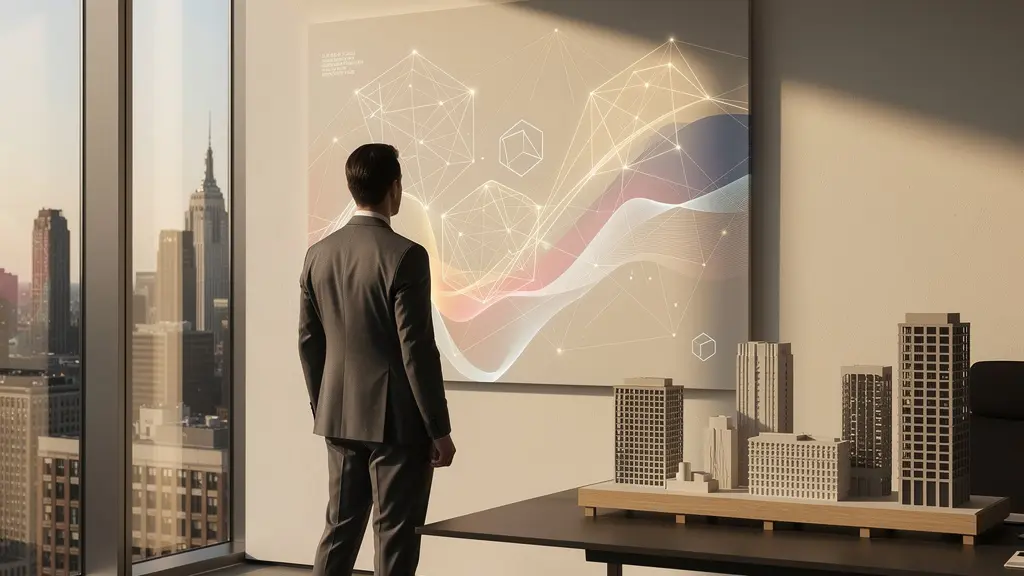 Executive reviewing multiple franchise locations growth charts in modern office