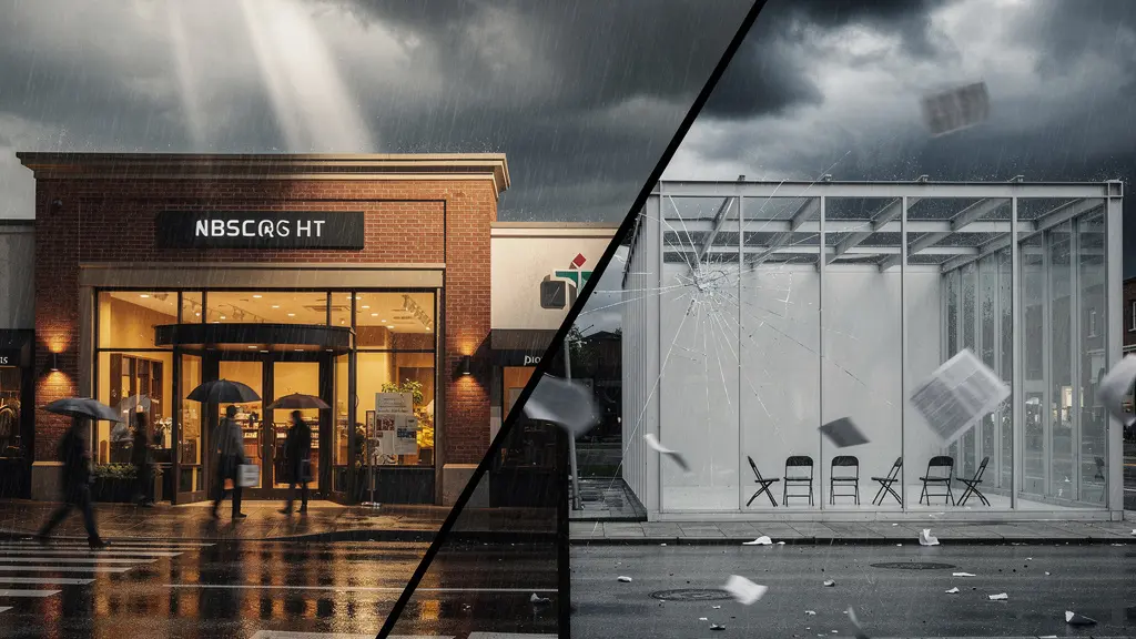 Comparative visual of franchise business models showing resilience during economic downturns versus independent startups