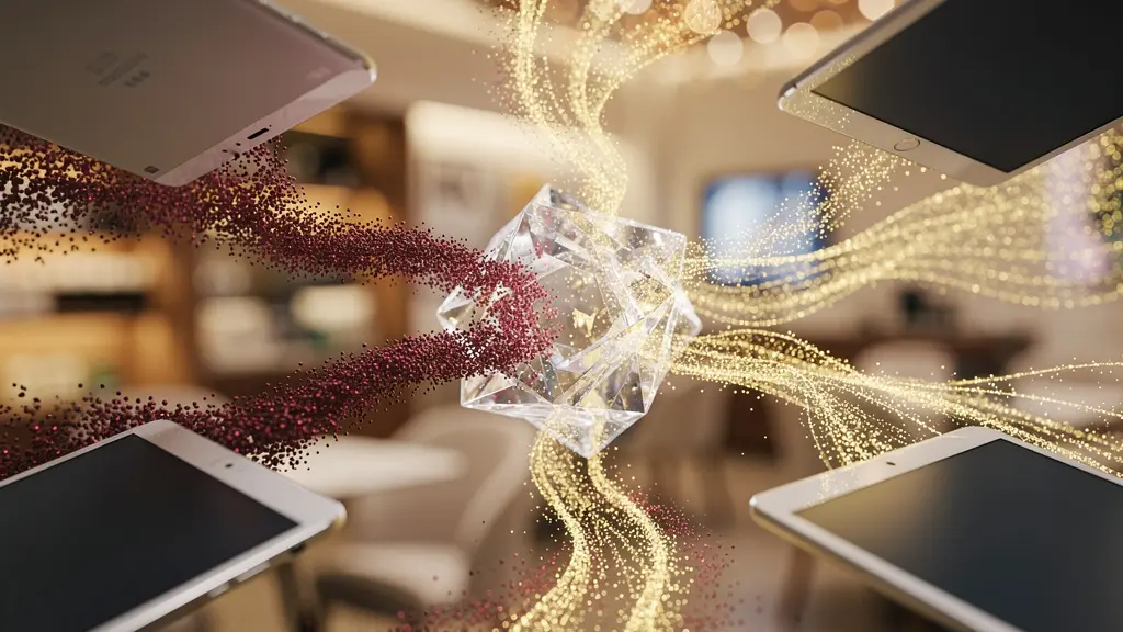 Data visualization showing review patterns transforming into operational improvements