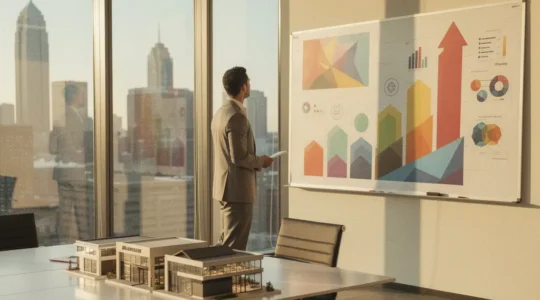 Strategic franchise expansion showing business owner planning multiple locations