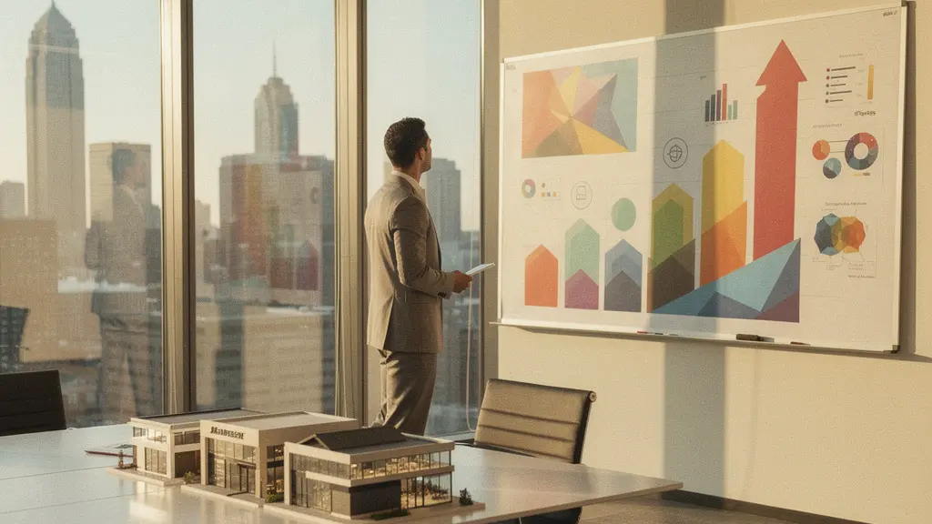 Strategic franchise expansion showing business owner planning multiple locations