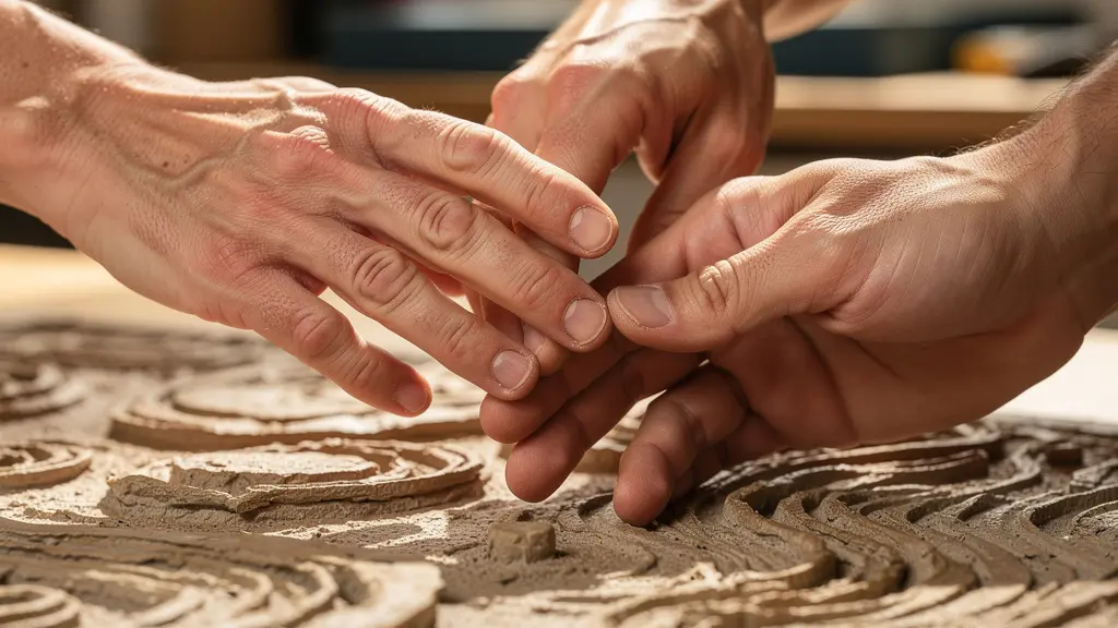 Professional mentor guiding new employee through hands-on training