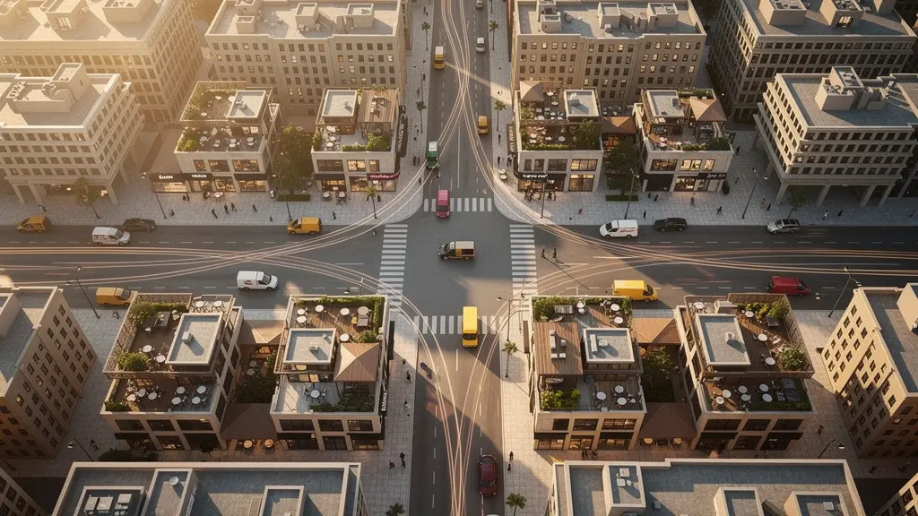 Network diagram showing interconnected restaurant locations sharing inventory